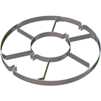 Welded and riveted double ring. I-type web